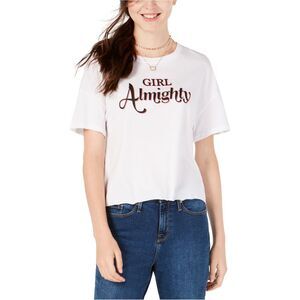 Carbon Copy Womens Girl Almighty Graphic T-Shirt, NWT